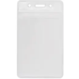 Бейдж Optima вертикальний замок zip lock, PVC 62х91 мм (O45610)