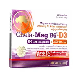 Вітаміни та мінерали Olimp Chela-Mag B6+D3, 30 капсул