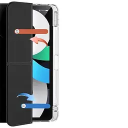 Обкладинка BeCover Ultra Slim Origami Transparent з кріпленням Apple iPad Pro 12.9 2020/2021/2022 Black (711694) - мініатюра 5