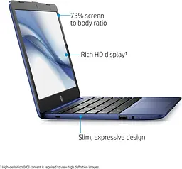 Ноутбук HP Stream 11.6" HD 4/32GB, N4000 (11-ak0010nr) Blue (Open Box) - мініатюра 4