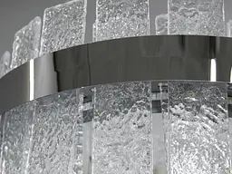 Люстра стельова LED Diasha 817/400CH Ефектна, 90W, срібна, кришталева, сучасний стиль для вітальні, коридору, спальні - мініатюра 4