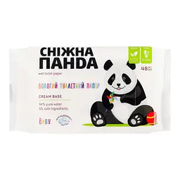 Вологий туалетний папір Сніжна Панда Baby Cream 48 шт. - мініатюра 2