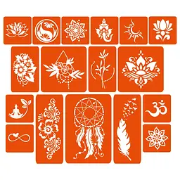 Набір хни з трафаретами для біо-тату №6 Fresh Tattoo henna-set-06 - мініатюра 5