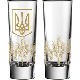 Набір чарок Concept Glass Золотий Герб 66 мл 4 шт. (CG4-106064)