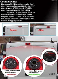 Камера заднього огляду Fiat Opel Vivaro Renault Trafic AHD 720-1080 з кутом огляду 170° KA-456-LN - мініатюра 3