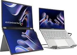 Монітор 2x14" ASUS ZenScreen DUO MQ149CD Portable (90LM0AKV-B01N70) 1920x1200 (FullHD 16:10) OLED 60 Hz - мініатюра 2