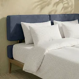 Простирадло на резинці з вареної бавовни 200х220х30 SAND STRIPE COSAS (2200000050151) - мініатюра 4