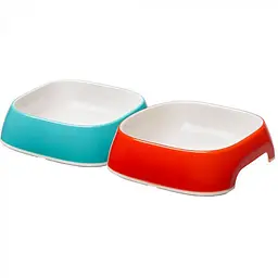 Миска Ferplast Glam Extra Small для собак і котів, 13×12×3,5 см, з нековзною основою, червоний - мініатюра 5