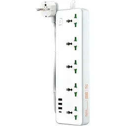 Мережевий фільтр Hoco AC13A Talento 5-position socket (1C3A) (EU) Білий
