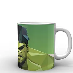 Кухоль GeekLand Халк Hulk векторна графіка HU.02.033 330 мл білий - мініатюра 3