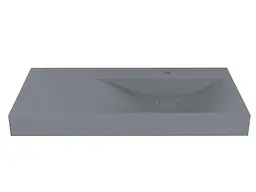 Умивальник Miraggio VIOLA 1000 R GRAY (8813431) Mirasoft, Матовий, Накладний/Підвісний/Врізний, Сірий - мініатюра 4