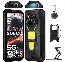 Doogee V Max Play VIP Edition 16/512Gb Armor Black (with projector) Global version - мініатюра 7