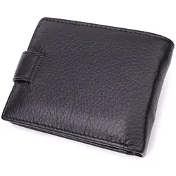 Невеликий місткий гаманець із натуральної шкіри ST Leather 22456 чорний - мініатюра 6