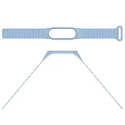 Ремінець Dual-color Magnetic для Xiaomi Mi Band 7/6/5/4/3 Lilac Blue / White - мініатюра 4