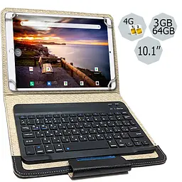 Планшет-телефон Adronix MT Pad 364 LTE 3/64 Gold + Чохол із Bluetooth клавіатурою - мініатюра 2
