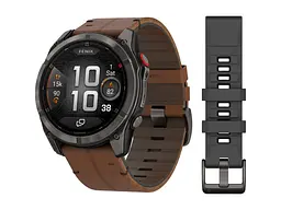 Смарт-годинник Garmin Fenix 8 Pro 51 mm AMOLED Carbon Gray DLC Titanium with Chestnut Leather Band (010-03199-40) - мініатюра 1