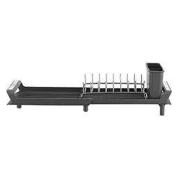 Сушарка для посуду Ardesto Minimalism 46.5x19.5x9.5см, пластик, сталь, сірий (ARHK4103GS) - мініатюра 4