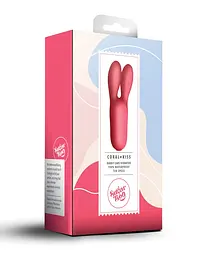 Кліторальний вібратор SugarBoo Coral Kiss з вушками, два мотори, робота від батарейок (у комплекті) - мініатюра 4