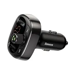 FM-трансмітер Baseus S-09 Overseas Edition 2xUSB Car FM Transmitter Cluster Чорний - мініатюра 2
