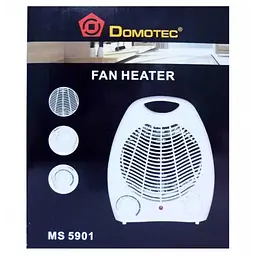 Тепловентилятор електричний дуйчик білий Domotec MS-5901 2000Вт - мініатюра 3
