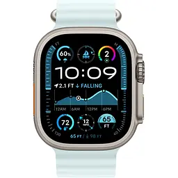 Смарт-годинник Apple Watch Ultra 2 49mm Natural Titanium Case with Ice Blue Ocean Band [MYT03+MXTF3] [114930] - мініатюра 2
