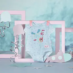 Одяг для ляльки Baby Born Боді S2 блакитний (830130-2) - мініатюра 6