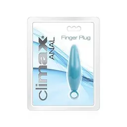 Анальний стимулятор Topco Sales Climax Anal Finger Plug, 8.8х2.5 см, блакитний - мініатюра 3