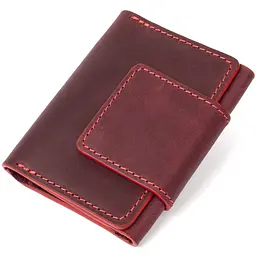 Вінтажна шкіряна візитниця Grande Pelle 11408 бордова - мініатюра 1