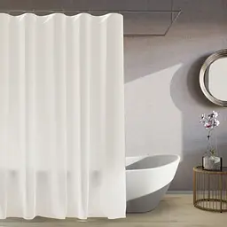 Тканинна штора для ванної кімнати WOKO Bianco з кільцями. Розмір 240*200 - мініатюра 4