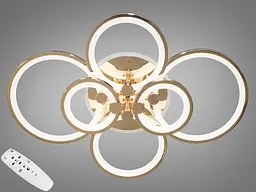 LED-люстра з диммером і кольоровою підсвіткою, колір хром, 135W