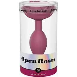 Анальна пробка Love To Love Open Roses M 12 см (бордовий)