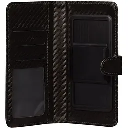 Чохол-книжка Toto Book Carbon Fiber Universal Cover 5.5-5.7" Navy Gray - мініатюра 3