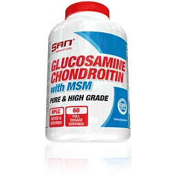 Препарат для суглобів і зв'язок San Glucosamine and Chondroitin with MSM 180 таблеток