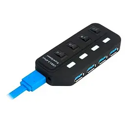 Хаб USB LA-USB305, Black, USB 3.0 - 4xUSB 3.0 Lapara teh0019572 - мініатюра 2