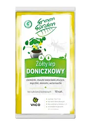 Жовті клейові пастки Vaco Green Garden для рослин 24×17 см, 10 шт. – від літаючих шкідників