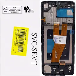 Дисплей Samsung A055 Galaxy A05 чорний, оригінал, сервісне пакування, з рамкою, GH81-24189A