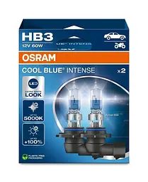Комплект галогенових ламп OSRAM HB3 9005CBN-2HB Cool Blue Intense NG +100% 5000K 60W 12V P20d (2 шт) - мініатюра 3