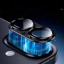 Захисне скло DK для Apple iPhone 16 Plus на камеру CD Metal Armor 021404 black - мініатюра 3