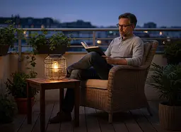 Садовий ліхтар на сонячній батареї GardenLine LAP5962 Зелено-сірий — Балконний декор, 19 см - мініатюра 2
