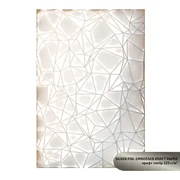 Крафт папір з тисненням „Silver Polygon“, 21х29,7см, 225 г/м2, ROSA TALENT