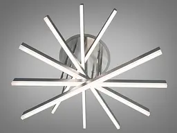 Стельова світлодіодна люстра Diasha 7010NEW HR LED 3color для вітальні, кухні та спальні, диммер, пульт, 102 W, 65 см, 12-20 m2 - мініатюра 3