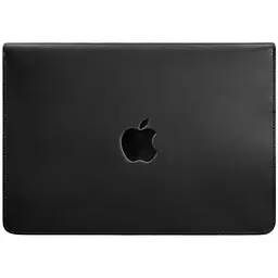 Шкіряний чохол-конверт BlankNote на магнітах для MacBook 15-16 дюйм Чорний Crazy Horse