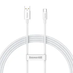USB кабель Baseus Superior Series Fast Charging Cable USB to Type-C 100W 1.5m білий P10320102214-02