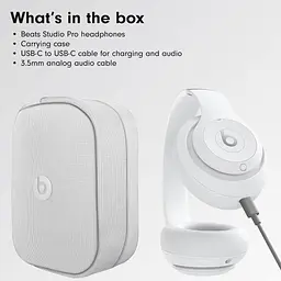 Навушники бездротові Beats Studio Pro Matte White (MC2P4) стереогарнітура матова біла - мініатюра 5
