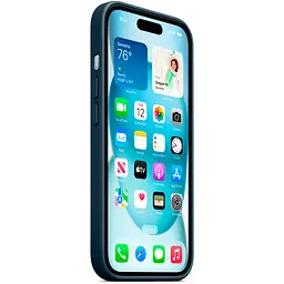 Чохол Apple FineWoven Case для iPhone 15 with MagSafe Pacific Blue (MT3G3ZM/A) [92891] - мініатюра 4