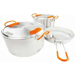 Набір посуду GSI Outdoors Glacier Stainless Base Camper Large (1099-68184)