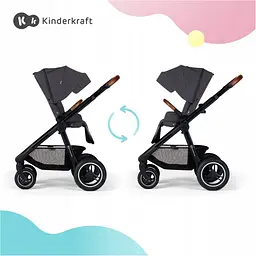 Універсальна коляска 2 в 1 Kinderkraft Everyday 2 Dark Gray Black Frame темно-сіра (00-00305225) - мініатюра 3