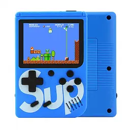 Ігрова портативна ретро приставка 168 ігор dendy денді SEGA 8bit SUP Game Box синя - мініатюра 2