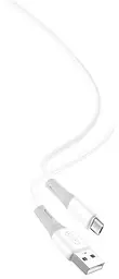 USB Кабель XO NB225 MicroUSB Silicone Two-Color 2.4A 1.0m Білий