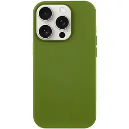Чохол Epik Silicone Case Full Protective (AA) NO LOGO для Apple iPhone 15 Pro (6.1) Зелений / Dark Olive